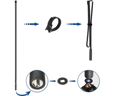Bingfu radijo antena, dviejų dažnių Vhf Uhf 144/430 Mhz 108 cm sulankstoma Cs taktinė Sma female antena su 1 m ilgio prailginimo laidu, skirta Baofeng Bf-f8hp Uv-5r Uv-82 Bf-888s Gt-3 mėgėjiškam radijui