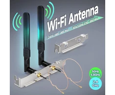 Bingfu Wifi 2.4ghz 5.8ghz 8dbi Rp-sma Male antena + Rg178 U.fl Ipx Ipex į Rp-sma Female kabelis + Pci lizdo dangtelis Wifi maršrutizatoriui Wireless Mini Pci Express Pcie tinklo kortos adapteriui