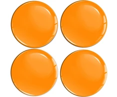 Biomar Labs 4 x 50 mm lipdukas 3d silikoninis oranžinis blizgus ratų gaubtams stebulės dangteliams ratų lipdukas stebulės dangtelis A 1550