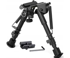 Bipod Dvikojis medžioklei Pasukamas 6"-9" + Adapteris, Aliuminio lydinys