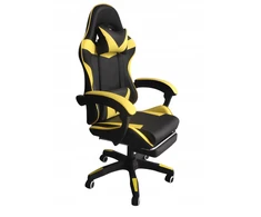 Biuro kėdė su kojų atrama, žaidimų, patvari, eko oda, ergonomiška