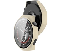 Bizon dėklas su stiklu Huawei Watch Gt 5 Pro 46 mm, smėlio