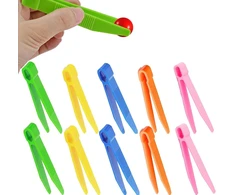 Bkemkri 10 plastikinių pincetų rinkinys, skirtas rankdarbiams, karoliukams, plastikinis pincetas, vaikiški pincetai mokymuisi, daugiafunkcinis pincetų rinkinys karoliukams, skirtas rankdarbiams, namų mokyklai, rūšiavimui, skaičiavimui