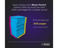 Black Point Juodas point su lustu toneris, suderinamas su hp w2210x (hp 207x) su lustu - juodas - skirtas hp color laserjet pro: mfp m282nw, mfp m283fdn, mfp m283fdw, m255dw, m255nw, large