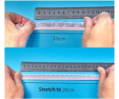 Blausky 1.8 cm x 30 m elastinė nėrinių juostelė, klostuotas nėrinių kraštas, minkšta nėrinių juostelės apvadas, rauktas nėrinių apvadas, vintažinis nėrinių apvadas, dekoracija vestuvėms, stalo dekoravimas, scrapbooking'as, mėlyna
