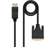 Blendend Displayport į Dvi konverterio kabelis, juodas, 1.0 m ilgio, idealiai tinka prijungti įrenginius su Displayport išvestimi prie monitorių arba projektorių su Dvi įvestimi.