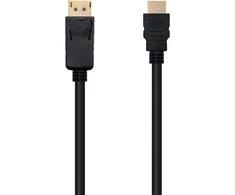 Blendend Displayport į Hdmi konverterio kabelis su jungtimis iš abiejų pusių, juodas, ilgis 3,0 m, idealus prietaisams su dp išvestimi prijungti prie ekranų su hdmi įvestimi