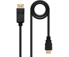 Blendend Displayport į Hdmi konverterio kabelis su jungtimis iš abiejų pusių, juodas, ilgis 2,0 m, idealus prietaisams su Dp išvestimi prijungti prie ekranų su Hdmi įvestimi