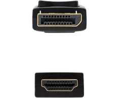 Blendend Displayport į Hdmi konverterio kabelis su jungtimis iš abiejų pusių, juodas, ilgis 3,0 m, idealus prietaisams su dp išvestimi prijungti prie ekranų su hdmi įvestimi