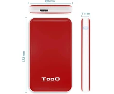 Blendend išorinis 2.5" 9.5mm Sata kietojo disko dėklas su Usb 3.1 Gen1 jungtimi, elegantiškos raudonos spalvos, puikiai tinka greitai ir stilingai išplėsti jūsų kompiuterio atmintį, užtikrina duomenų perdavimą, 124761