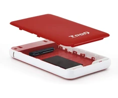 Blendend išorinis 2.5" 9.5mm Sata kietojo disko dėklas su Usb 3.1 Gen1 jungtimi, elegantiškos raudonos spalvos, puikiai tinka greitai ir stilingai išplėsti jūsų kompiuterio atmintį, užtikrina duomenų perdavimą, 124761