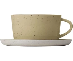 Blomus Sablo 64379 arbatos puodelių rinkinys iš akmens masės, 2 vnt., Savannah, 250 ml