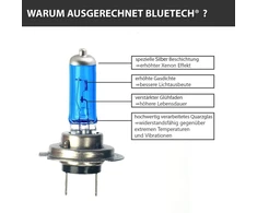 Bluetech® 2x Sidabrinis Edition H7 55 W 9500 K Xenon efektas su Stvzo patvirtinimu