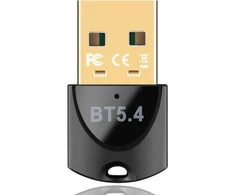 Bluetooth 5.4 adapteris, bluetooth raktas kompiuteriui (edr &amp; ble) usb bluetooth dongle plug &amp; play, skirtas pc nešiojamam kompiuteriui, palaiko windows 11/10/8.1/7 (juodas-5.43)