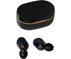 Bluetooth ausinės, Rawrr belaidės ausinės į ausį su mikrofonu, Hi-fi stereo, valdymas mygtukais, 20 valandų grojimo laikas su Led ekranu, darbui ir studijoms, Geltona D