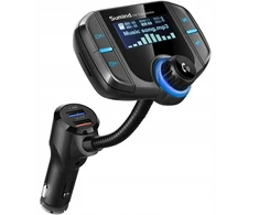 Automagnetola Bluetooth Fm transmiteris su ekranu ir 2x Usb