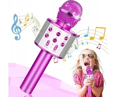 Bluetooth karaoke mikrofonas rožinis + garsiakalbis - puikiai tinka vakarėliams ir pramogoms