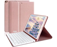Bluetooth klaviatūra su dėklu Ipad 10.2/10.5, prancūzų Azerty