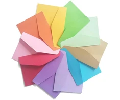 Blugul mini vokų rinkinys, 50 vnt., 115 x 82 mm, vokai dovanų kortelėms, vakarėlių kvietimams, vestuvėms, gimtadieniui, dovanoms, sveikinimo atvirukams, violetiniai