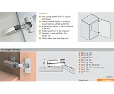 Blum 973a0500 Blumotion Clip On Soft Close lėtintuvas vyriui x 2 vnt
