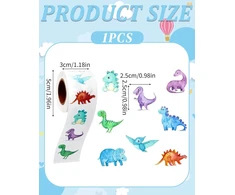 Bnreoza 500 lipdukų su dinozaurais, apvalūs lipdukai su dinozaurais, lipdukai su dinozaurais kaip atlygis, apvalūs lipdukai su animaciniais personažais, lipdukai su dinozaurais vaikams, lipdukai su gyvūnų raštais