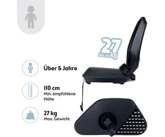 Bobike Mik-hd Vaikiška Dviračio Kėdutė Galinė, Iki 27 kg, Juoda