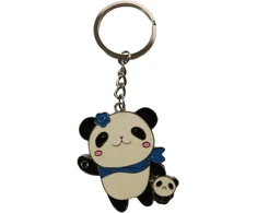 Bobozhong Raktų pakabukas, dovanų raktų pakabukas, Panda raktų pakabukas, mielas subtilus gyvūnų reikmenų pakabukas, krepšio pakabinamas raktų pakabukas, Panda Bear China suvenyras (b)