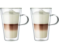 Bodum Canteen 2 stiklinių rinkinys (dvigubos sienelės, izoliuotas, galima plauti indaplovėje, 0,4 litro) skaidrus