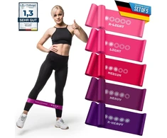 Body &amp; Mind® Fitneso juostos 5 vnt. 5 lygių atsparumo