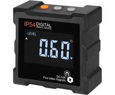 Bohaner skaitmeninis transportuotojas, skaitmeninis gulsčiukas, Lcd kampo matavimo prietaisas, inklinometras, Ip54 atsparus vandeniui, magnetai 4 šonuose, inklinometras medienos apdirbimui, automobilių priežiūrai (baterija įtraukta, juodas)