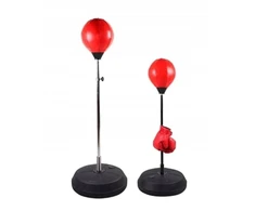 Bokso treniruočių rinkinys vertikalus kriaušė 122-147cm + bokso pirštinės