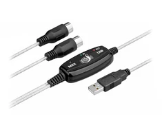 Bolwins B60s Midi kabelis Usb sąsajos keitiklis - 5 kontaktų 2m skirtas muzikos klaviatūrai, kompiuteriui ir nešiojamam kompiuteriui - instrumentinis kabelis muzikos studijai