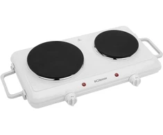 Viryklė Bomann® dviguba kaitlentė, galinga kaitlentė su nuolat reguliuojamais termostatais, 2 kaitlentės, vėsios rankenos, dviguba kaitlentė su 1500 W/1000 W, Dkp 5028 Cb