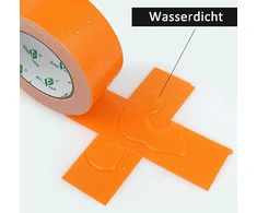 Bomei Pack oranžinė lipni juosta, atspari vandeniui, 50 mm x 30 m - 2 ritiniai, oranžinė lipni audinio juosta - audinio juosta - ypač stipri lipni juosta - lipni juosta - vandeniui atspari juosta