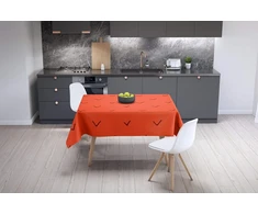 Bonamaison virtuvės dekoratyvinė staltiesė oranžinė bordo 140 x 140 cm - sukurta ir pagaminta Turkijoje