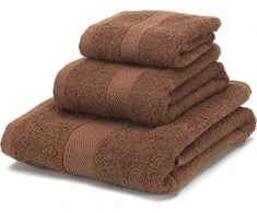 Rankšluostis Boncasa rankšluosčių rinkinys - 100% šukuotinė medvilnė (ne regeneruota) - kokybiškas žiedinis verpimas - švelnus prisilietimas - 450 g/m2 (ruda, 3 dalių rinkinys)