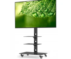 TV staliukas Bontec tv stovas ant ratukų 30-70" led lcd 40kg 6 aukščio vesa 600x400
