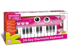 Bontempi | Playkeys 24 klavišų žaislinė klaviatūra mažiesiems muzikantams rožinė 300 x 140 x 40 mm