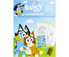 Booghe Bluey spalvinimo rinkinys vaikams, veiklos lipdukai, dovanų idėja nuo 3 metų, balta