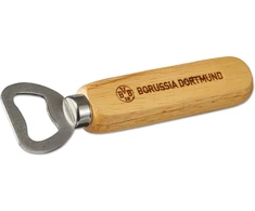 Borussia Dortmund Unisex Bvb butelių atidarytuvas su medine rankena, medis, pilka, 10 cm Eu