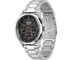 Boss solarinis chronografas kvarcinis laikrodis vyrams su nerūdijančiu plienu