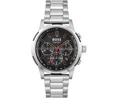 Boss solarinis chronografas kvarcinis laikrodis vyrams su nerūdijančiu plienu