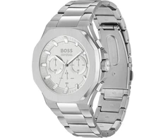 Boss Taper Chronograph Vyriškas Laikrodis Sidabro Apyranke