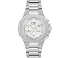 Boss Taper Chronograph Vyriškas Laikrodis Sidabro Apyranke