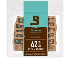 Sausintuvas Boveda žolelių laikymo drėgmės reguliatorius | 2 krypčių drėgmės kontrolė su 62% Rh | Dydis 4 apsaugo iki 15g žiedų | Apsaugo nuo terpenų praradimo | 10 vnt.
