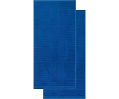 Rankšluostis Brandsseller Schiesser rankšluosčių rinkinys iš 2 dalių 50 x 100 cm 550 g/m² 100% medvilnės dvigubas rankšluosčių paketas - mėlynas