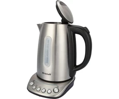 Brandt Bo1202b - Elektrinis virdulys 360° - Talpa 1.7 L - 5 iš anksto nustatytos temperatūros - Apšviesti mygtukai - Laido ritė - Galia 2200 W - Nerūdijantis plienas