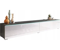 TV staliukas Bratex Lowboard 180 cm blizgi Tv spintelė pakabinama lentyna televizoriui