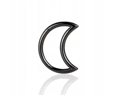 Breil Auskaro Piercing Juodas mėnulis Clicker Ratas Lobe Nostril Titanas 1.2/8