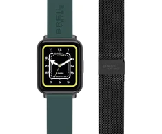 Breil Ew0676 unisex Sbt-2 ciferblatas juodas mechanizmas išmanusis modulis su tinklelio apyranke silikonas + plienas juoda geltona, žalia, juoda, modernus, kasdienis